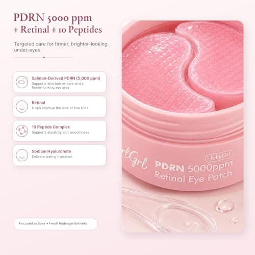 Salmon PDRN 5000ppm Eye Patches with Retinal & 10 Peptides, 60 Patches view 4