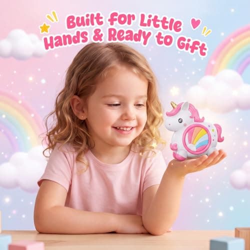 Unicorn Tape Measure Kids 8ft STEM Retractable Toy Stocking Stuffer Ages 3+ | Colorful rainbow design,easy-grip handle, smooth retraction,learn numbers & measurement,perfect ages 3-6,great Christmas gift view 6