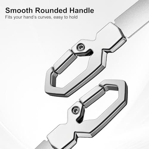 Keychain Metal Nail File for Natural Nails, Stainless Steel Fingernail & Toenail Shaping Tool for Men & Women, Keychain Design Durable & Portable for Home & Travel (Silver) view 3