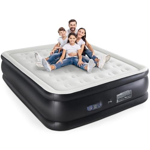 DUMOS Twin Air Mattress - 16" Inflatable Blow Up Airbed with Built-in High Capacity Pump, Double Height, Non-Slip Bottom Design, Weight Capacity 660 lbs Air Bed for Home or Camping view 1