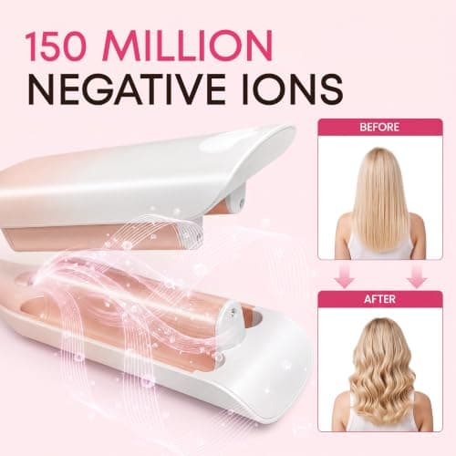 Ukey Crimper Hair Tool Hair Waver, Dual Voltage, Ionic Reduces Frizz view 3