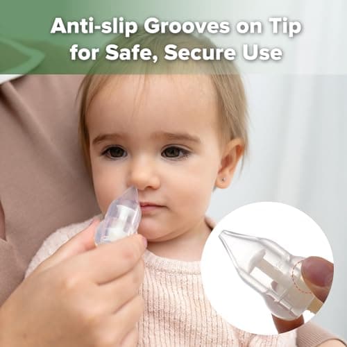 haakaa Silicone Nasal Aspirator for Baby – Baby Nose Sucker, Swan Neck Nasal Aspirator with Anti-Backflow Valve, BPA-Free Nose Cleaner, 12m+ view 6