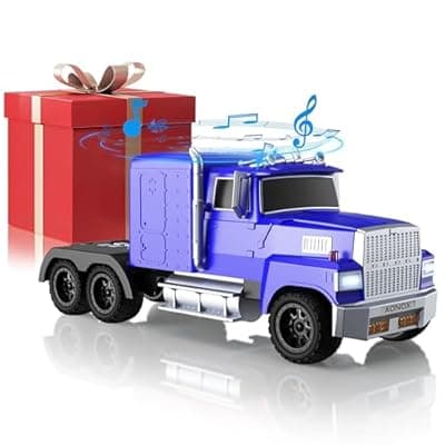 AONOX Cybertruck Bluetooth Speaker, Mini Bluetooth Car Speaker with LED Lights, FM Radio, USB TF Card, TWS Stereo Sound, for Desk Gaming Outdoor, Gift for Car Lovers