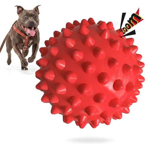 Apasiri Beef-Flavored Durable Dog Ball for Aggressive Chewers, Tough Squeaky Rubber Toy for Pitbulls Large & Medium Breeds — image 1