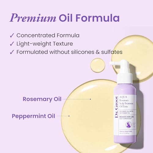 Dr.groot Rosemary Mint Oil Tonic for Hair Growth with Biotin, Hyaluronic Acid, Thickening & Scalp Nourishing. Korean Haircare. Sulfate-Free, Silicon-Free, Paraben-Free (3.38 fl oz/ 100ml) view 3