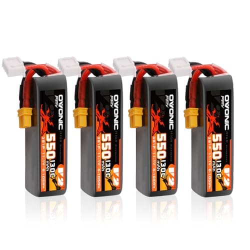 OVONIC 550mAh 11.1V 3S Lipo Battery 130C Soft Case with XT30 Connector for RC Cars, Trucks, Planes, Drones – 4 Pack — image 1