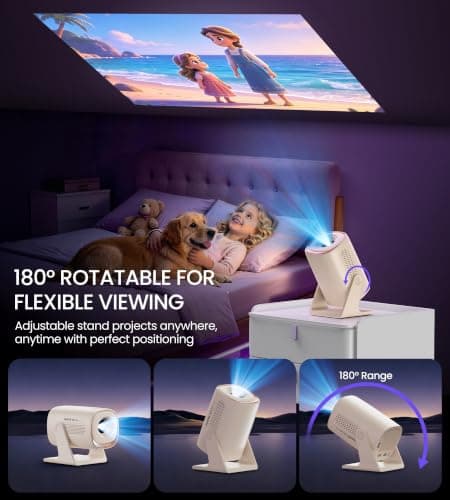 BIGASUO Roku TV Smart Projector with WiFi and Bluetooth view 3