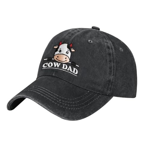 ZVUZVO Chicken Mom Hat, Chicken Cow Farms Gifts, Cow Mom/Dad Baseball Hat Adjustable Embroidered Farmer Baseball Cap view 4