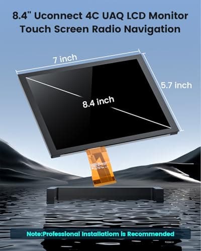 8.4" Uconnect 4C UAQ LCD Monitor Touch Screen Radio Navigation, New OEM Replacement Screen Fit for Dodge Challenger/Durango/Jeep Wrangler/Compass/Gladiator/Chrysler 2017-2021，LA084X01(SL)(02) view 5