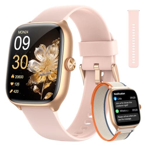 Smart Watch for Women Android & iPhone [40mm 3 Bands, Cloud Star Pink] | 1.75'' AMOLED Display Fitness Watch with Answer/Make Call, 24/7 Health Monitoring, AI Voice, 110+ Sport Mode, 3ATM Waterproof — image 1