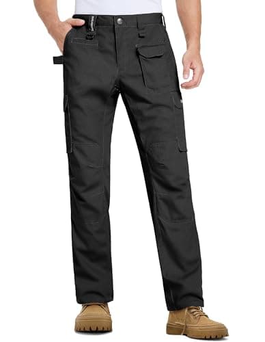 DURAWERK Men's Cargo Pants, Water Resistant Work Pants, Durable Ripstop Tactical Pants, EDC Hiking Pants, Hunting Pants view 2