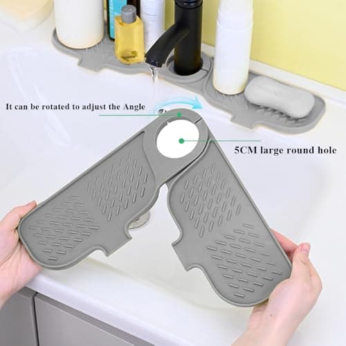 Kitchen Sink Faucet Mat, Faucet Draining Mat, Faucet Sink Splash Guard for Kitchen Sink, Sink Mat Kitchen Essentials for New Home, Drip Catcher for Kitchen, Bathroom Faucet Protector view 4
