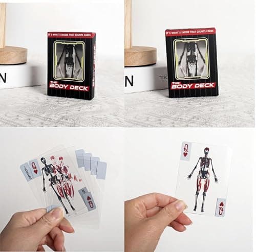 The Body Deck Playing Cards, 3D Transparent Human Anatomy Design, Educational Card Game, Waterproof Cards with Skeleton Illustrations view 7