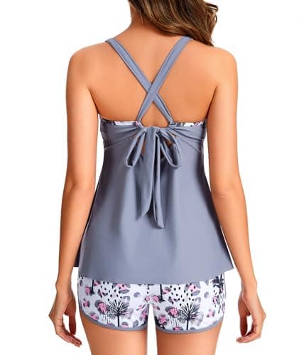 MFAVIP Tankini Swimsuits for Women 2026, Tummy Control Two Piece Bathing Suits, Blouson Tank Tops with Board Shorts view 2