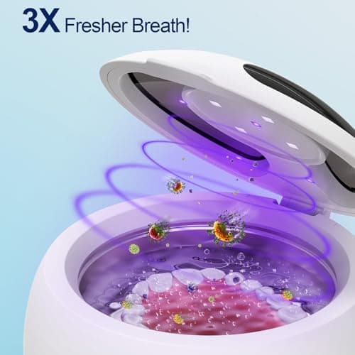 Ultrasonic Retainer Cleaner Machine 45kHz, Dental Ultrasonic Care Cleaner | for Night Guards, Mouth Guards, Dentures – 24W Dental Ultrasonic Cleaner with 4 Modes, 200ML view 4