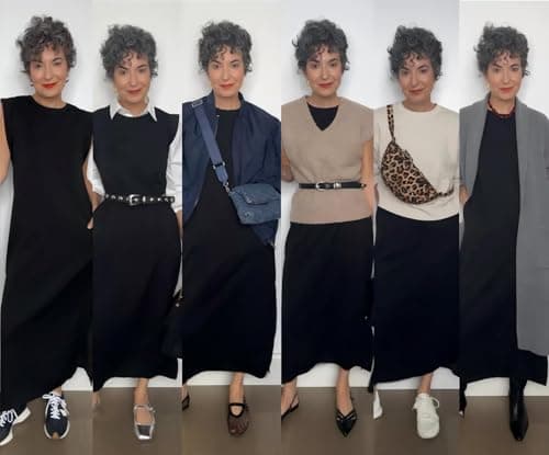 GRECERELLE 2026 Women Year-Round Casual Round Neck Loose Split Wrinkle-Free Long Maxi Vacation Dress with Pockets (XXS-4XL) view 3