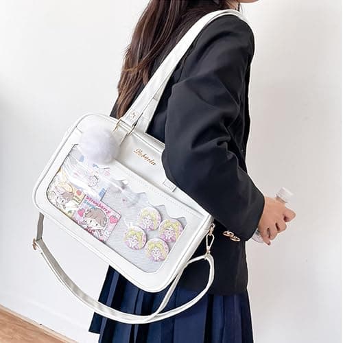 TTCAYU Ita Bag Crossbody kawaii Pin Display Bag with Insert Ita Messenger Bags Japanese Handbag Shoulder JK Purse for Girl view 2