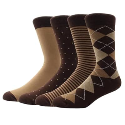 BLBJYPZX Mens Black Dress Socks 10-13, Work Crew Cotton thick tall wide Calf Long Socks Size 9-12 13-15