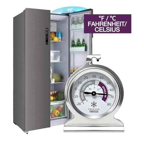 YUEZHOUYB 3 Pack Refrigerator Fridge Thermometer Freezer Thermometer Large Dial Analog Thermometer view 4