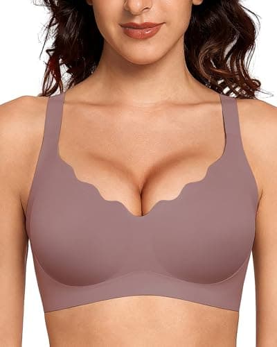 Gailife Scalloped Lift Bras Women Soft Jelly Push Up Wireless Bra Supportive V Neck No Underwire Seamless Tshirt Bralettes view 1