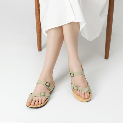 Athlefit Orthopedic Sandals for Women with Arch Support Adjustable Comfort Walking Orthotic Flip Flops view 2