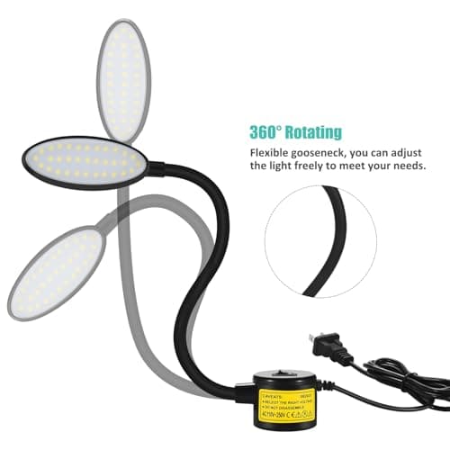 Magnetic LED Work Light, AMAZING POWER Dimmable Sewing Light with Flexible Gooseneck for Workshop Sewing Machine Workbench Lathe Drill Press view 7