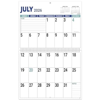Wall Calendar 2026-2027 - 2026-2027 Large Wall Calendar, Jul. 2026 - Dec. 2027, 14.7'' x 23.2''(Open), Big Calendars 2026, 18 Months Jumbo Large Print 26-27 Calendar, 14.7'' x 11.6''(Close), Twin-Wire Binding