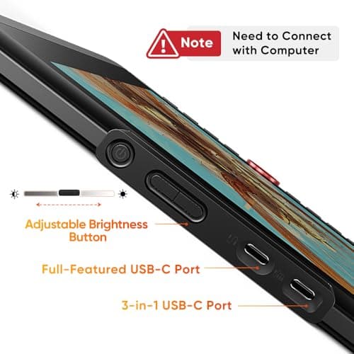 XPPen 13.3" Drawing Tablet with Screen-Artist13.3 Pro V2 16384 Pressure Pen, 8 Shortcut Keys & Red Dial for Digital Art, Graphic Designer, Animation | Mac, PC, Android Compatible | Beginner to Pro view 2