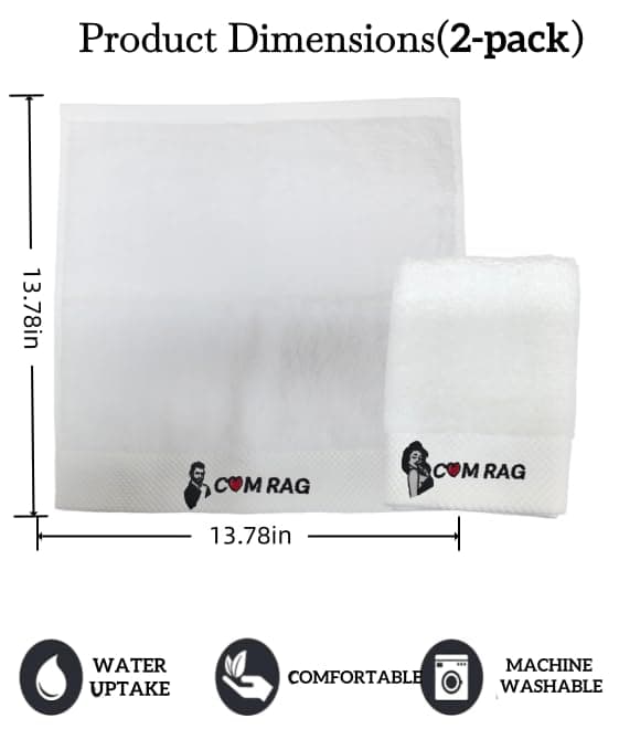 Carastora This 2-Pack Towel Set Makes a Thoughtful Gift for Couples and Special Occasions Like Anniversaries or Valentine’s Day. Soft, Durable, and Breathable, They’re Perfect for Daily Bathroom use. view 2