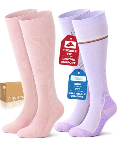 TINYLEMON Compression Socks for Women and Men,15-20 mmHg Support(2 Pairs) — image 1