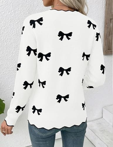 LaGracia Womens Fall V Neck Sweater 2026 Lightweight Casual Long Sleeve Ribbed Knit Pullover Sweaters Dressy Fall Outfits view 4