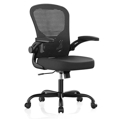 Office Chair, Ergonomic Desk Chairs 330LBS Capacity High Back Mesh Computer Chair with Flip-up Armrests, Comfy Work Chair with Adjustable Lumbar Support, Rolling Chair view 1