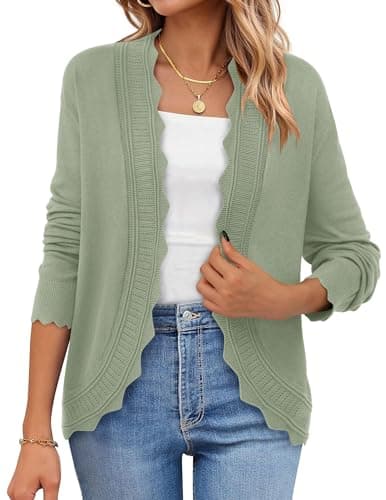 PRETTYGARDEN Cardigans for Women Lightweight Casual Long Sleeve Knitted Open Front Shrugs Sweaters 2026 Fall Clothes — image 1