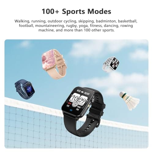 Blackview Smart Watch for Men Women,1.91" HD Touchscreen Fitness Watch with Flashlight, Bluetooth Notifications/Make Calls, Heart Rate/Sleep Monitor/2 Straps, Fitness Watch for Android/iPhone view 6