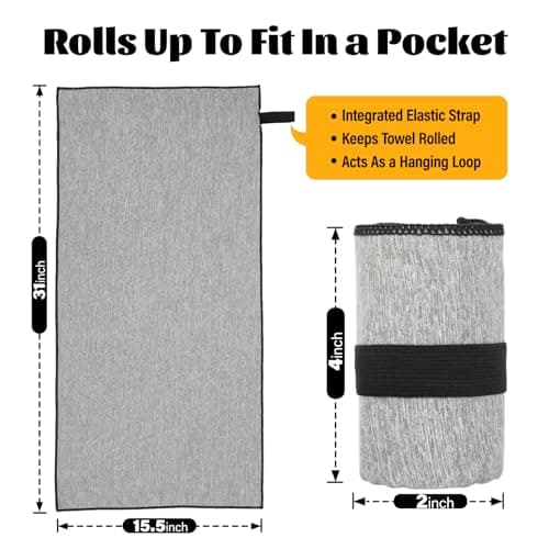 NUOYEE 3 Pack Microfiber Gym Towel Fast Drying Men Women Workout Gear for Body Sweat Sports Exercise Fitness Tennis Running Riding Hiking Camping Yoga Jogging Fishing Working Out Towel view 3