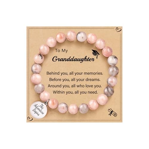 Sistble 2026 Graduation Gifts for Her Graduation Bracelet Class of 2026 College High School 8th 5th Grade Gifts for Daughter Granddaughter Nature Stone Bracelets for Women Inspirational Gifts Jewelry — image 1