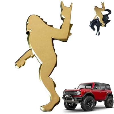 Add-A-Squatch to Your Bronco, 3x4 inch Emblem Overlay, Black and Silver Design, 3M Adhesive Decal for 2021-2025 Models (Bronze, Rock On)