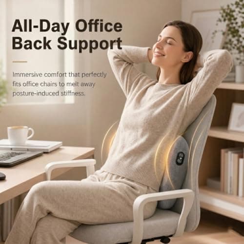 Upgraded 3-in-1 Lumbar Support Pillow, Back Massager with Heat & Traction view 6