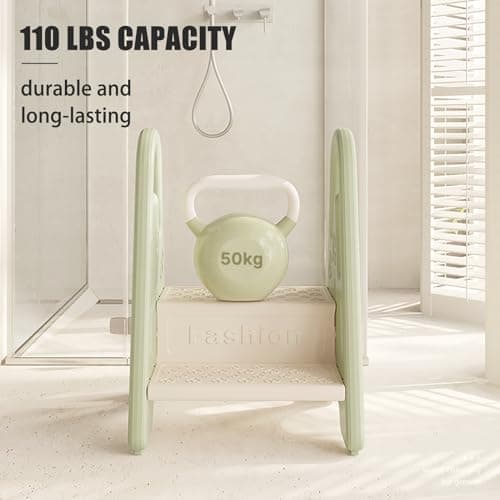 Toddler Step Ladder Step Stool for Toddler, Kids Bathroom, Kitchen and Toilet Potty Training Learning Tower Helper with Handles(Green) view 5