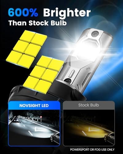 NOVSIGHT H13/9008 Bulbs Upgraded, 400% Brightness H13 Fog Bulbs, Quick Installation 9008, Pack of 2 view 2