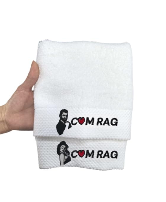 Carastora This 2-Pack Towel Set Makes a Thoughtful Gift for Couples and Special Occasions Like Anniversaries or Valentine’s Day. Soft, Durable, and Breathable, They’re Perfect for Daily Bathroom use. — image 1