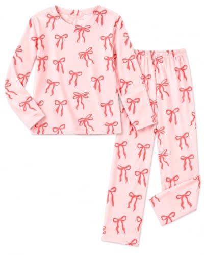 Petite&Me Viscose from Bamboo Girls Pajamas, 2PC Long Sleeve Set, Size 6-14 — image 1