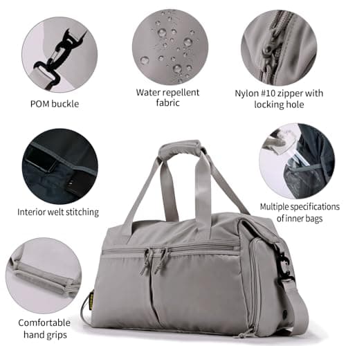 Weekender Duffel Bag with Shoe Compartment And Wet Pocket-Luggage Everyday Overnight Bag for Men and Women Travel-Carry On Gym Bag view 5