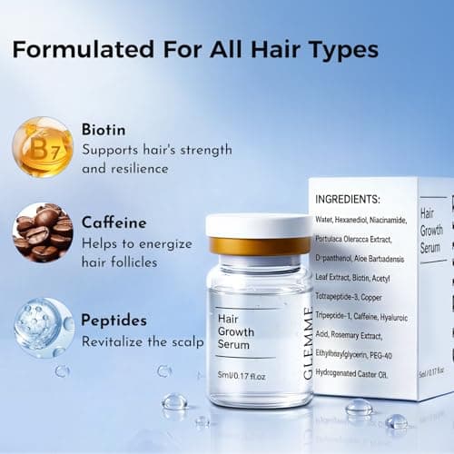 Micro Infusion System for Hair Scalp Care, Titanium Microneedle Derma Stamp with Biotin Peptides Serum, 0.25mm Cosmetic Stamp At-Home Scalp Treatment for Fuller, Thicker-Looking Hair view 4