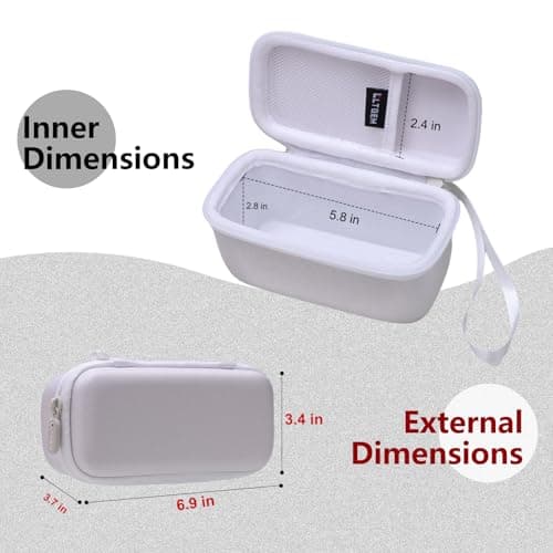 LTGEM Case Compatible with JBL Grip Compact Bluetooth Speaker, Hard Travel Carrying Storage Bag - White(Case Only) view 2
