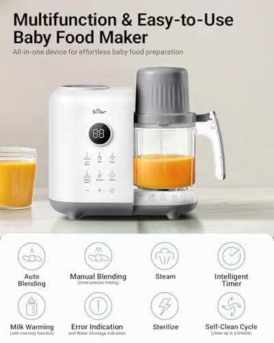 Bear Baby Food Maker Steamer&Blender with Dual-Layer Steam Baskets, 18.5oz view 2