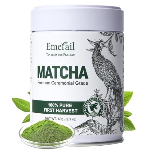 Emerail Ceremonial Grade Matcha Green Tea Powder, Premium First Harvest Unsweetened, 100% Pure Matcha for Lattes, Smoothies, and Baking (60g / 2.1oz) — image 1