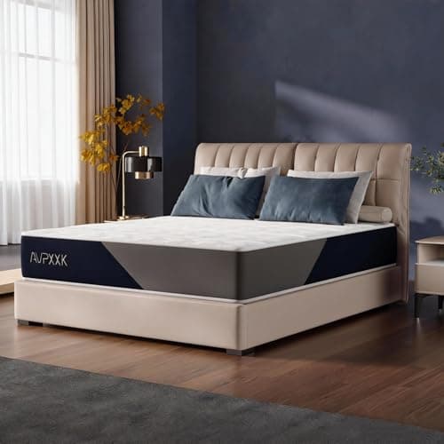Avpxxk 12 Inch Queen Size Medium Firm Hybrid Mattress in a Box with Innerspring Coils, Multiple Support Foam Layers for Pressure Relief. (Queen (U.S. Standard)) view 1