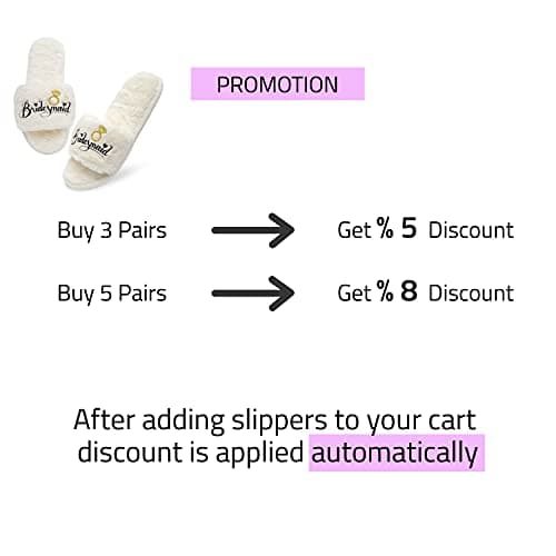 PGN ART Women’s Bridesmaid Slippers Bride Slippers for Wedding Day Bride Gifts for her Engagement Gifts for Women Wedding Slippers Bridal Shower Gifts for Bride to Be Gifts for Her view 4