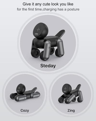 UEQ 3 in 1 Wireless Charging Station for Apple Devices,Foldable Cute Magnetic Mag-Safe Wireless Charger Stand with Night Light for iPhone 17 Air 16 15 14 13 12 Series,AirPods 4 3 2 Pro,Apple Watch view 2